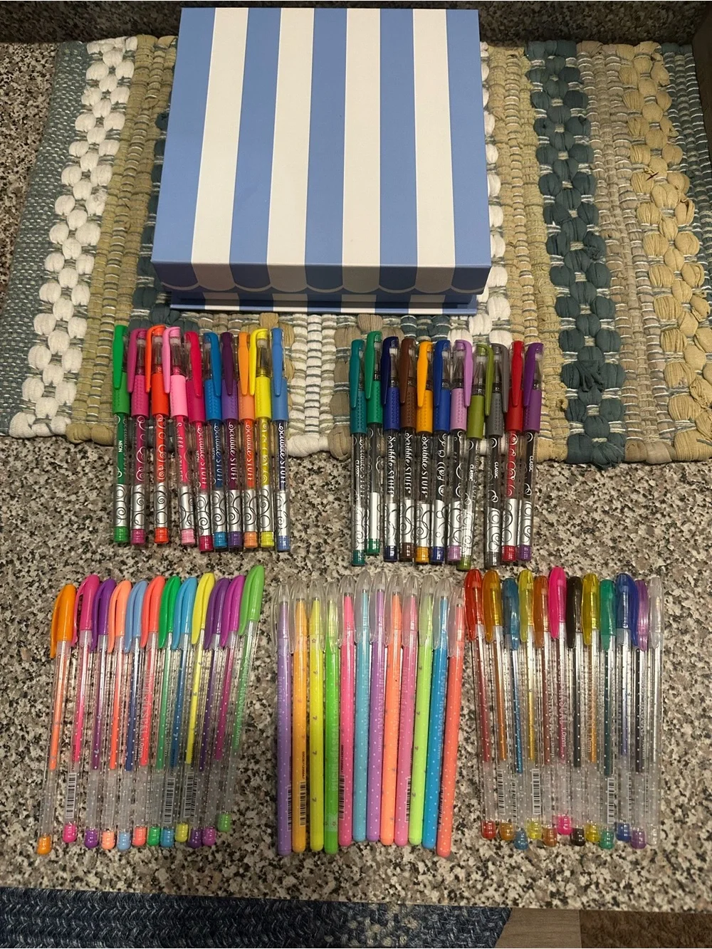 56 Piece Gel Pen Bundle with Decorative Magnetic Closure Box